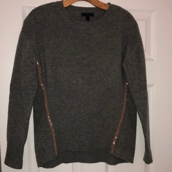 Wool Braid Jewel accent sweater - Picture 2 of 6